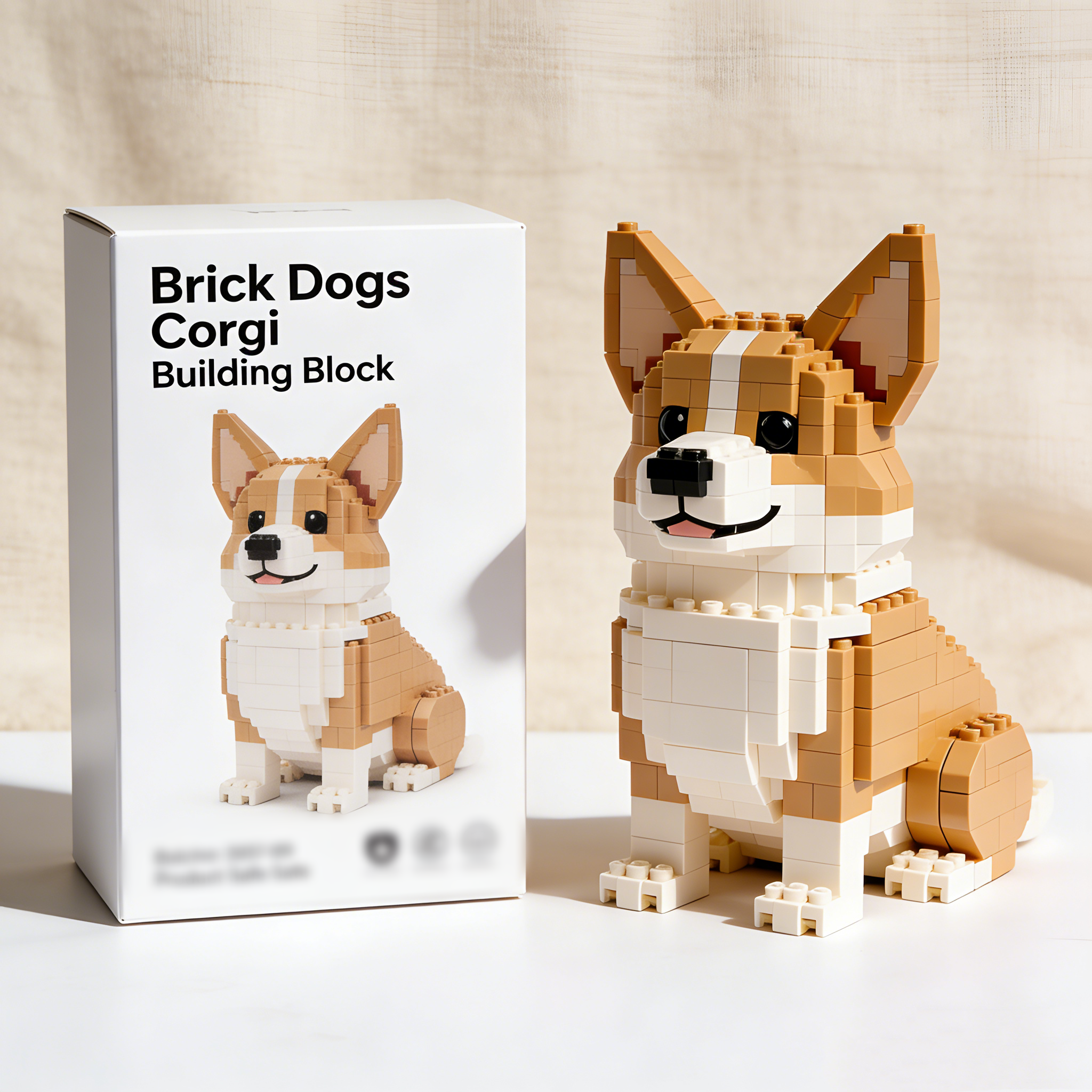Brick Dogs — Corgi Building Block