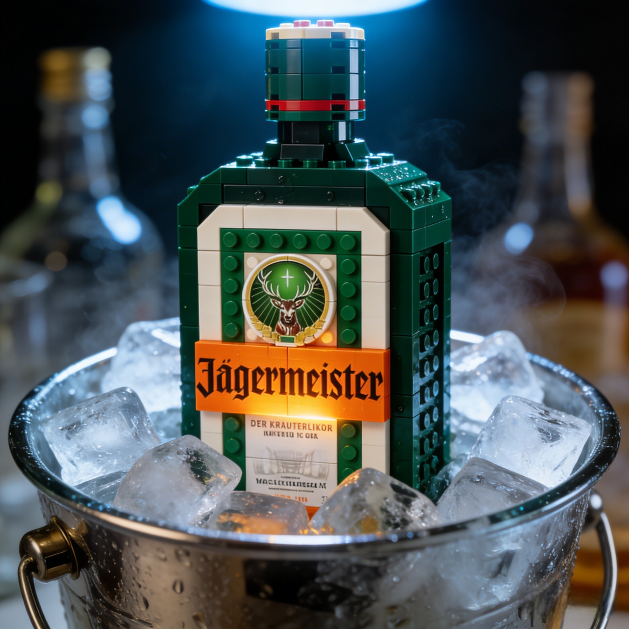 Iconic Green Whiskey Bottle Building Block Set🍻