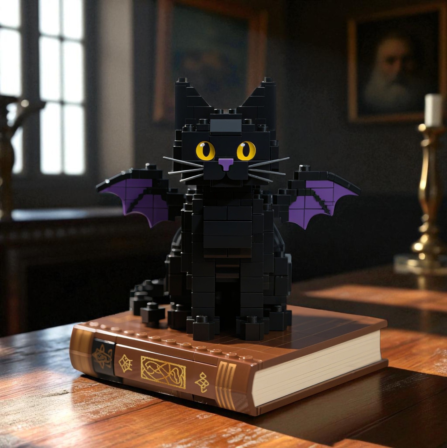 Halloween Edition - Bat-Cat with Spellbook