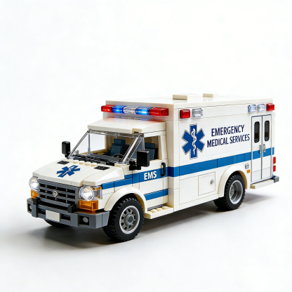 Emergency Rescue Ambulance Brick Set – Honor the Heroes Who Save Lives
