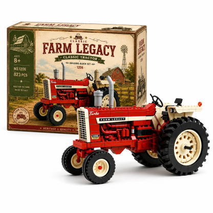 🚜Vintage Farm Tractor Brick Set – Farm Heritage Collector Edition