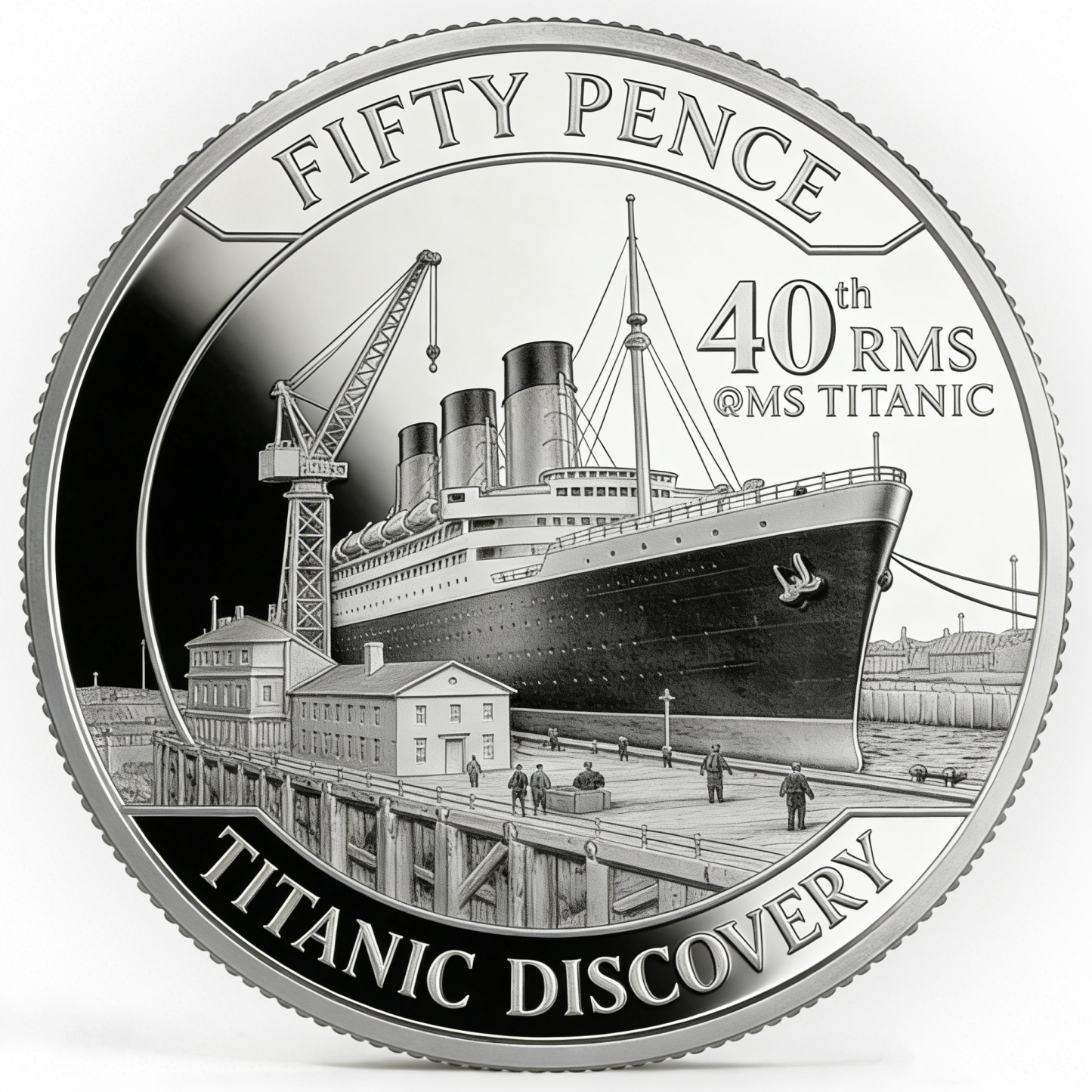 🏆New Year 60% OFF - 🚢 RMS Titanic Discovery 40th Anniversary ✨ 2025 Bailiwick of Jersey Fifty Pence Commemorative Coin