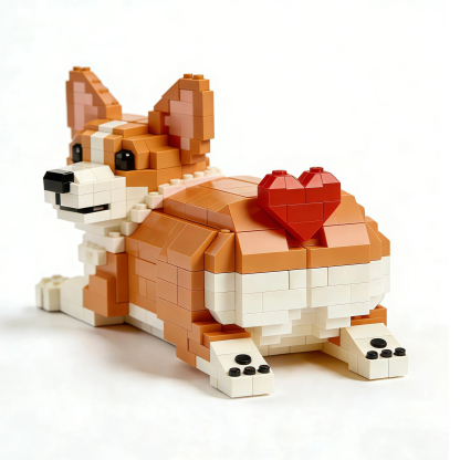 🐶Love Corgi Brick Set – Collector’s Build for Corgi Lovers