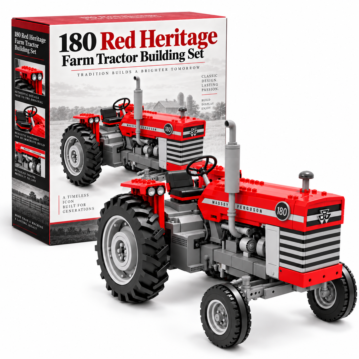180 Red Heritage Farm Tractor Building Set