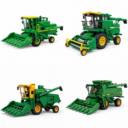 Classic Green Combines – American Harvest Heritage Building Sets