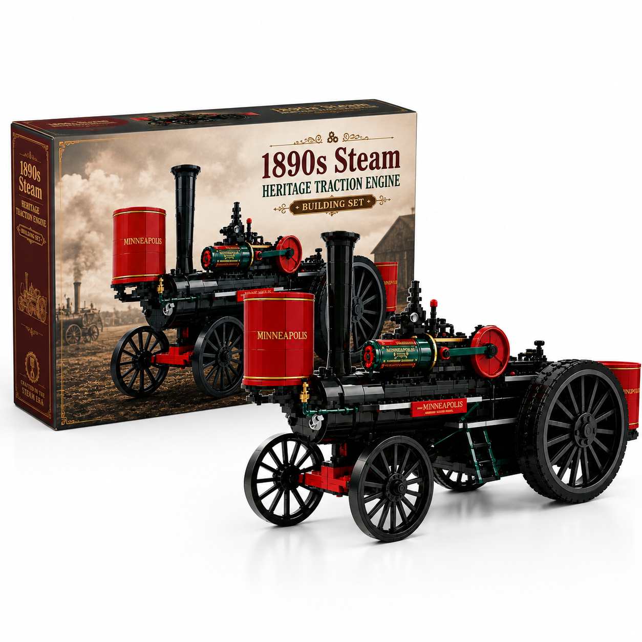 1890s Steam Heritage Traction Engine Building Set
