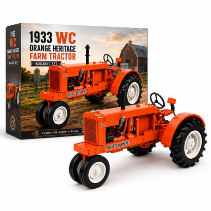1933 WC Orange Heritage Farm Tractor Building Set