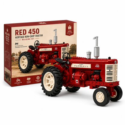Red 450 Heritage Row-Crop Tractor Building Set
