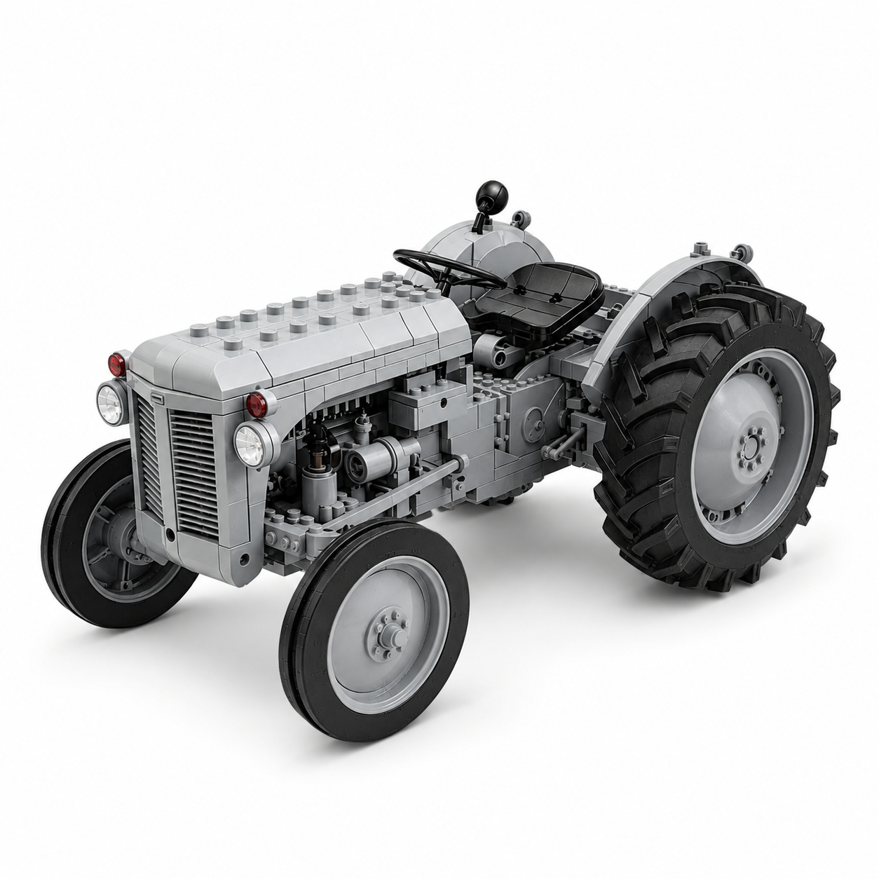 Classic Farm Tractor Building Block Set – 1948 Grey Field Edition