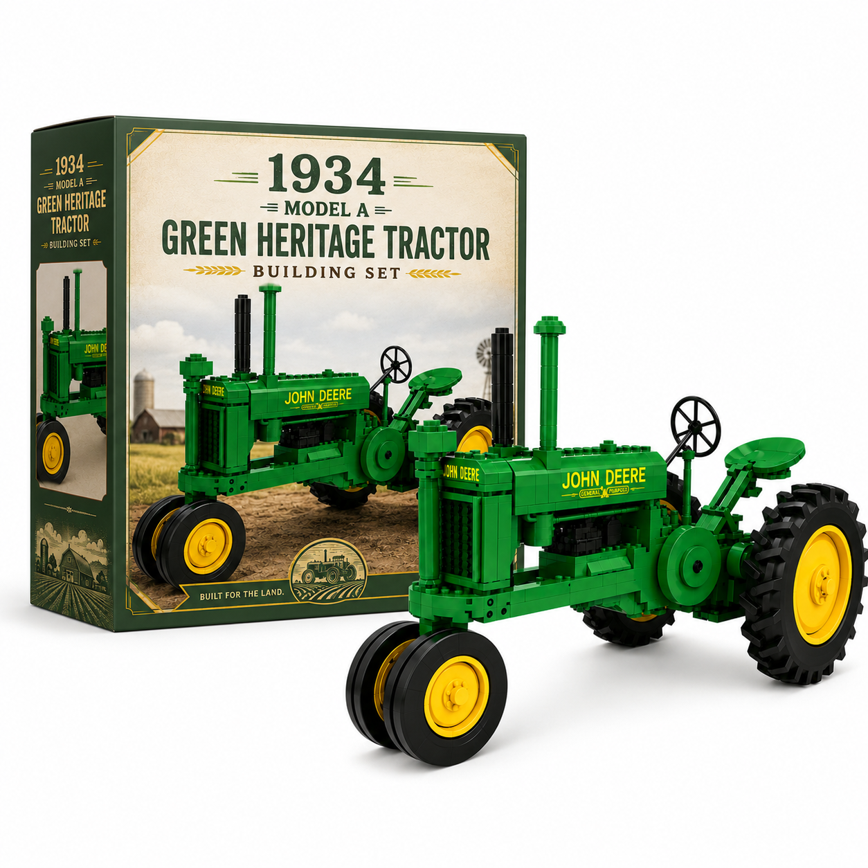 1934 Model A Green Heritage Tractor Building Set