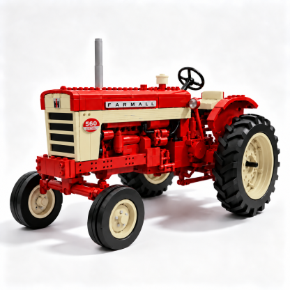560 Red Heritage Row-Crop Tractor Building Set