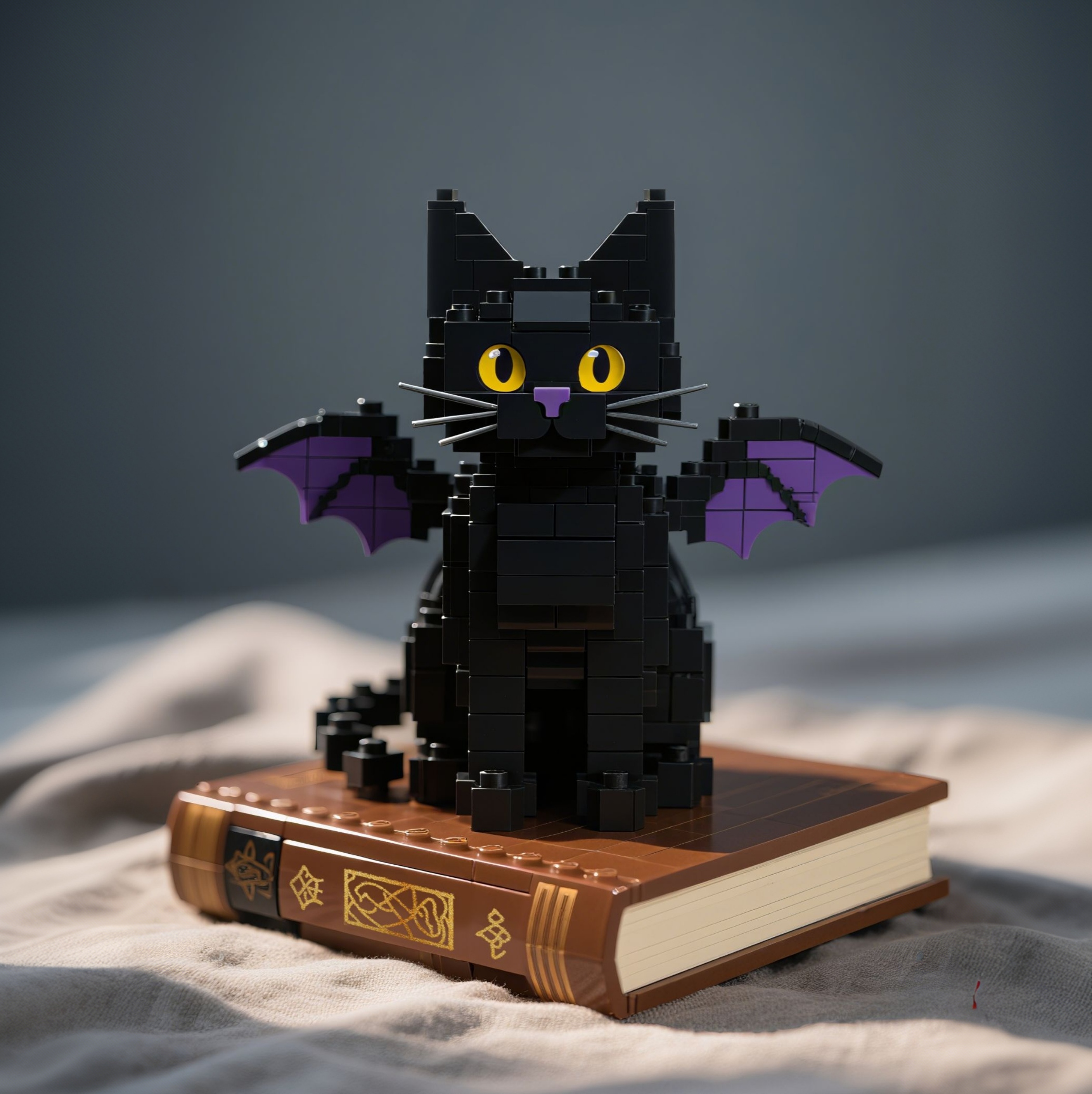 Halloween Edition - Bat-Cat with Spellbook