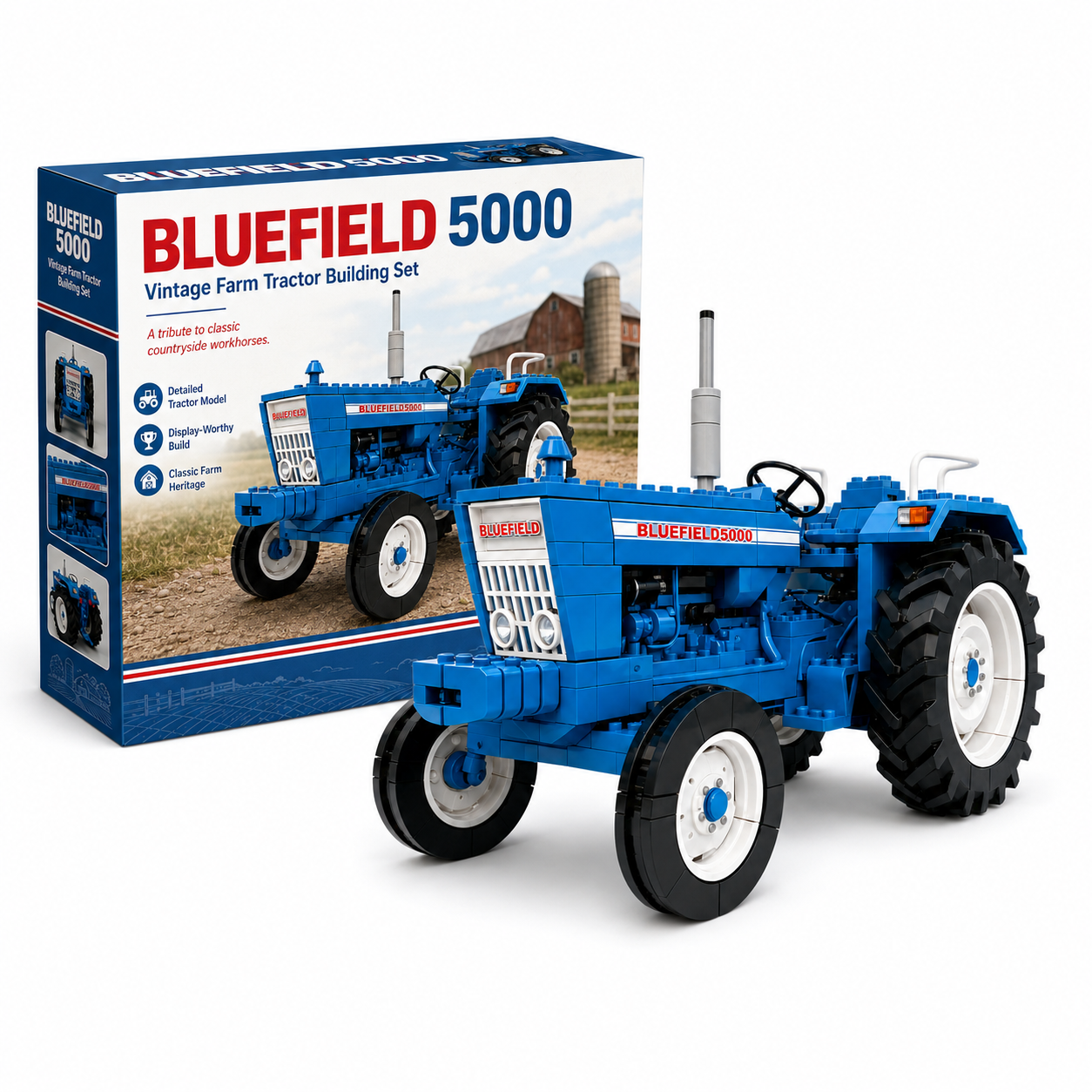 Bluefield 5000 Vintage Farm Tractor Building Set
