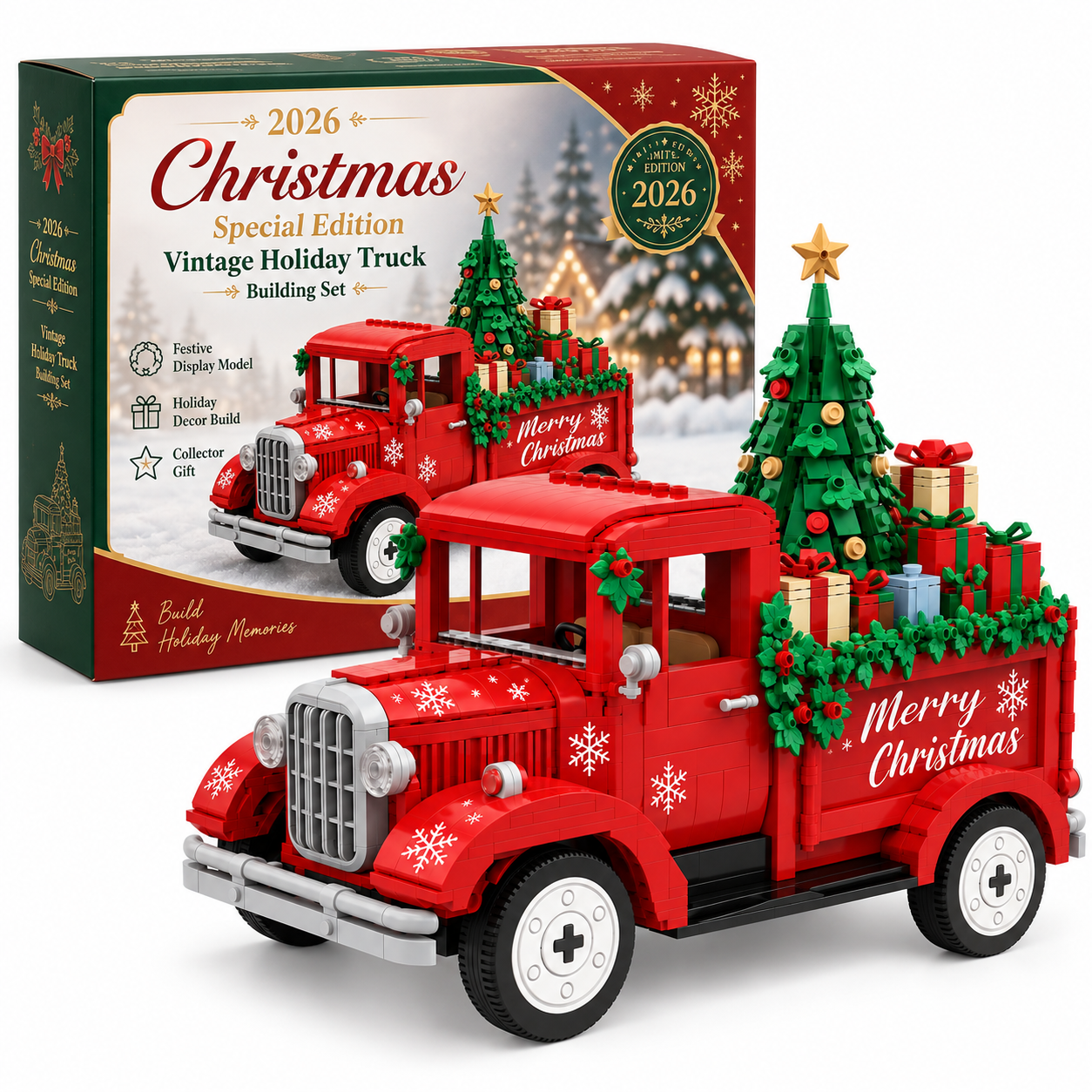 2026 Christmas Special Edition Vintage Holiday Truck Building Set