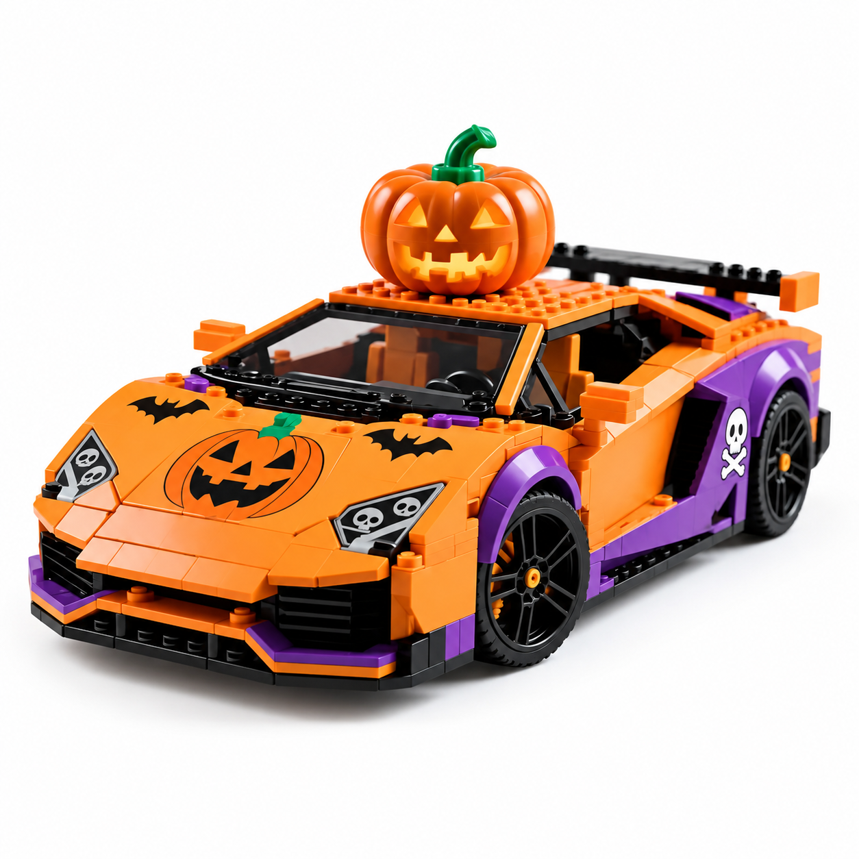 2026 Halloween Pumpkin Supercar Brick Set🚗