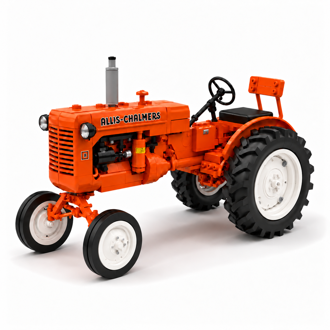 Model B Orange Heritage Farm Tractor Building Set