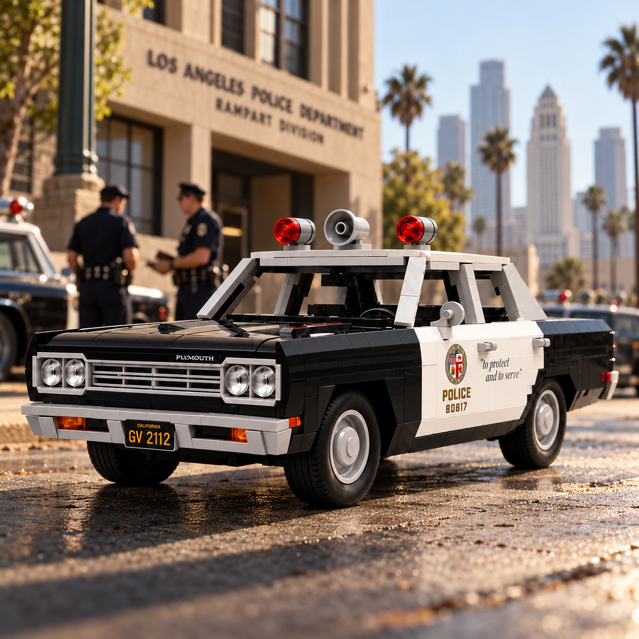 1969 Plymouth Belvedere Heritage Police Car Building Set – Bricklt