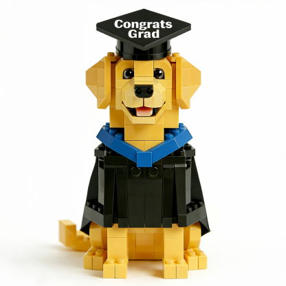 Congrats Grad Golden Retriever Brick Set🐕