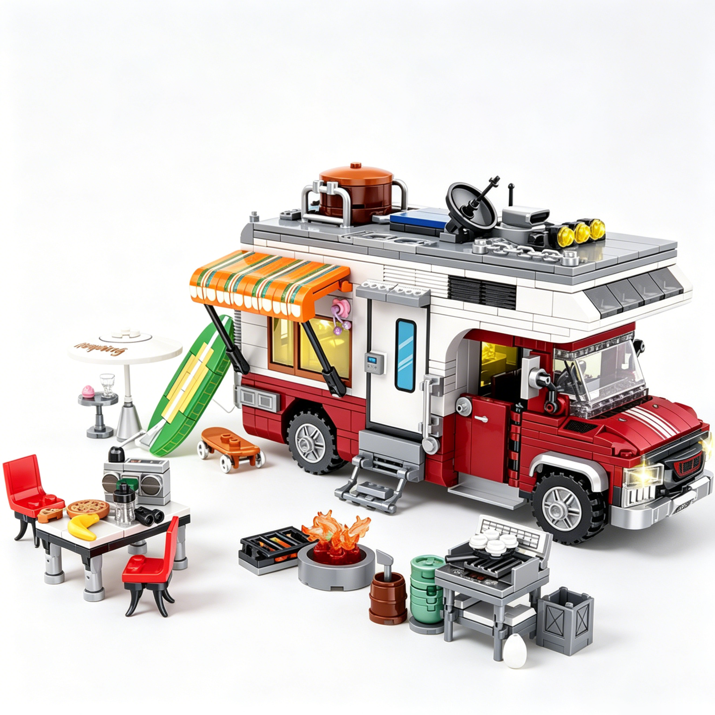 🏕️ Camper Van Building Block Set | Pack Freedom into a Vehicle