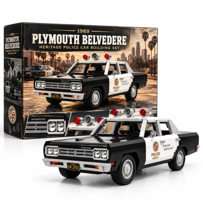 1969 Plymouth Belvedere Heritage Police Car Building Set