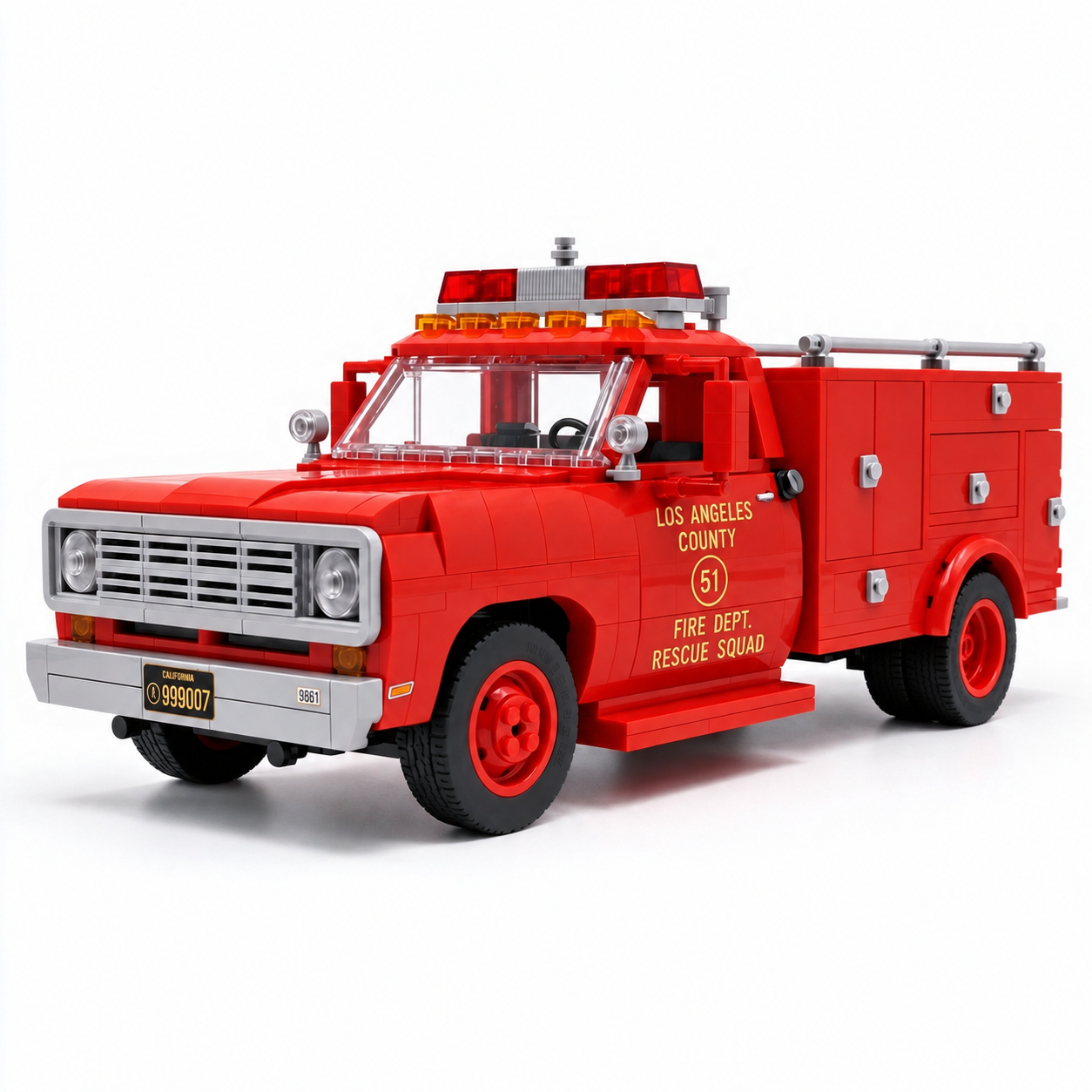 1972 Squad 51 Heritage Rescue Truck Building Set