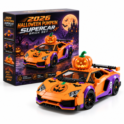 2026 Halloween Pumpkin Supercar Brick Set🚗