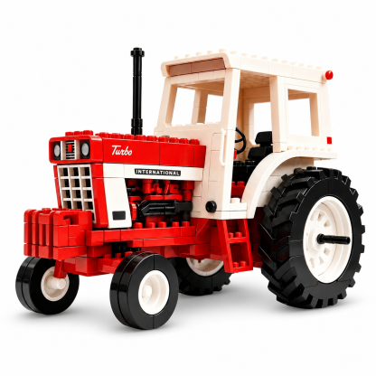 1066 Turbo Red Farm Tractor Building Set
