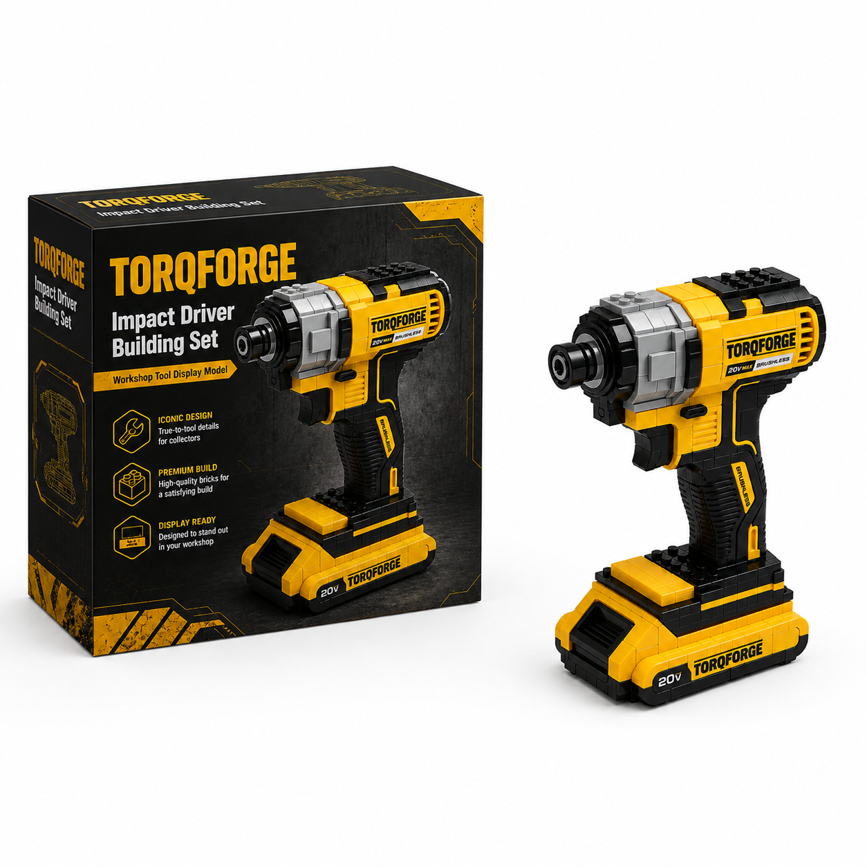 TORQFORGE Impact Driver Building Set – Workshop Tool Display Model