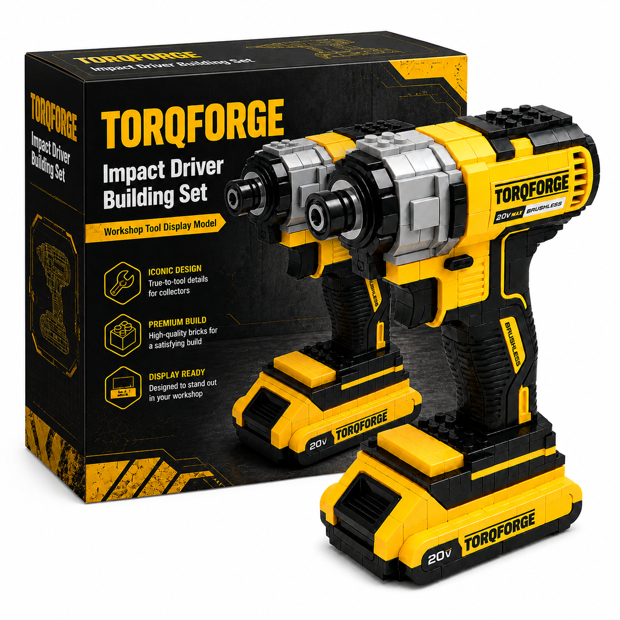 TORQFORGE Impact Driver Building Set – Workshop Tool Display Model