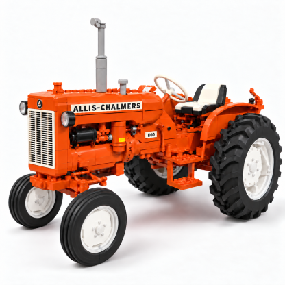 D10 Orange Heritage Farm Tractor Building Set