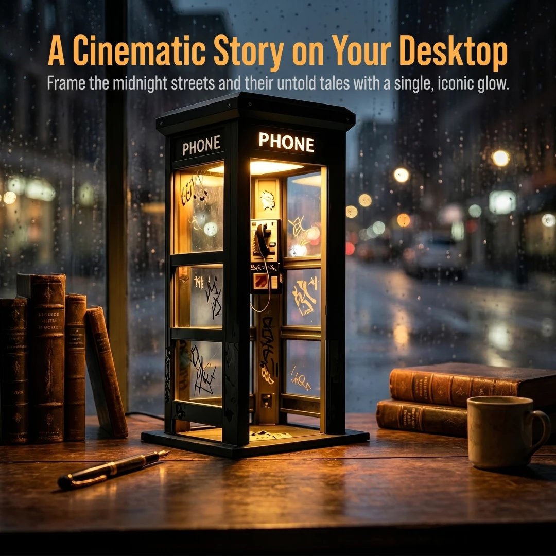 🔥LAST DAY 50% OFF - Vintage Phone Booth Ambient Lamp