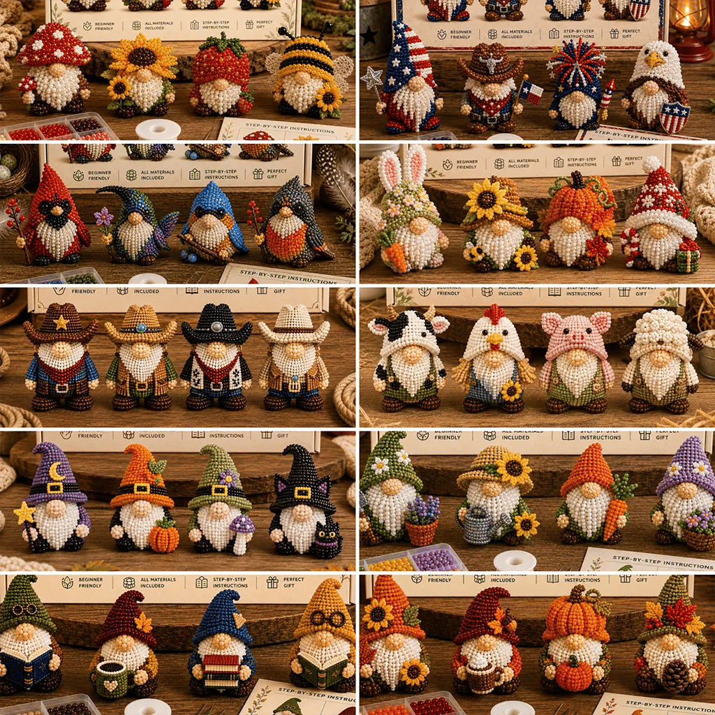 3D Beaded Gnome DIY Kit