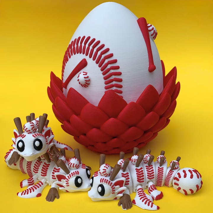 ⚾ Flexi Baseball Dragon & Egg: Winged Dragon Fidget Toy