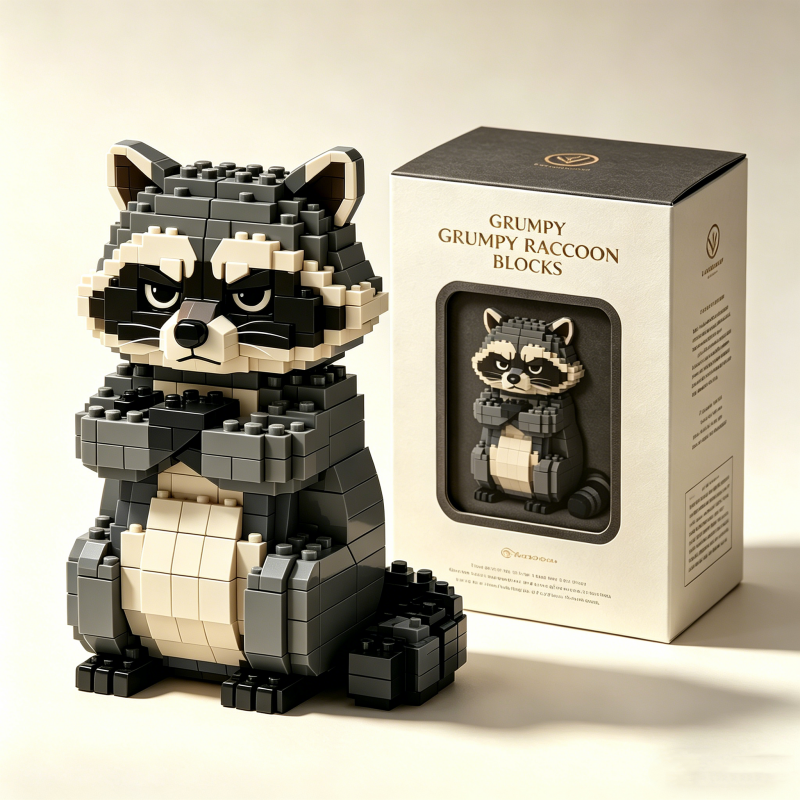 Bad Mood Companion - Raccoon Building Blocks