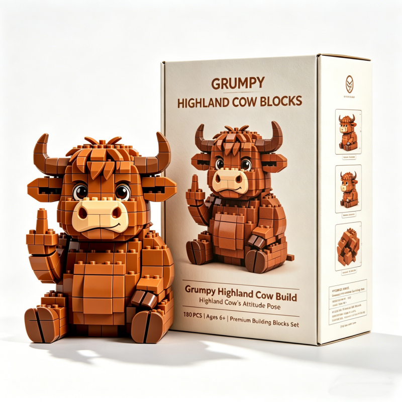 The Savage Highland Cow Building Block Set