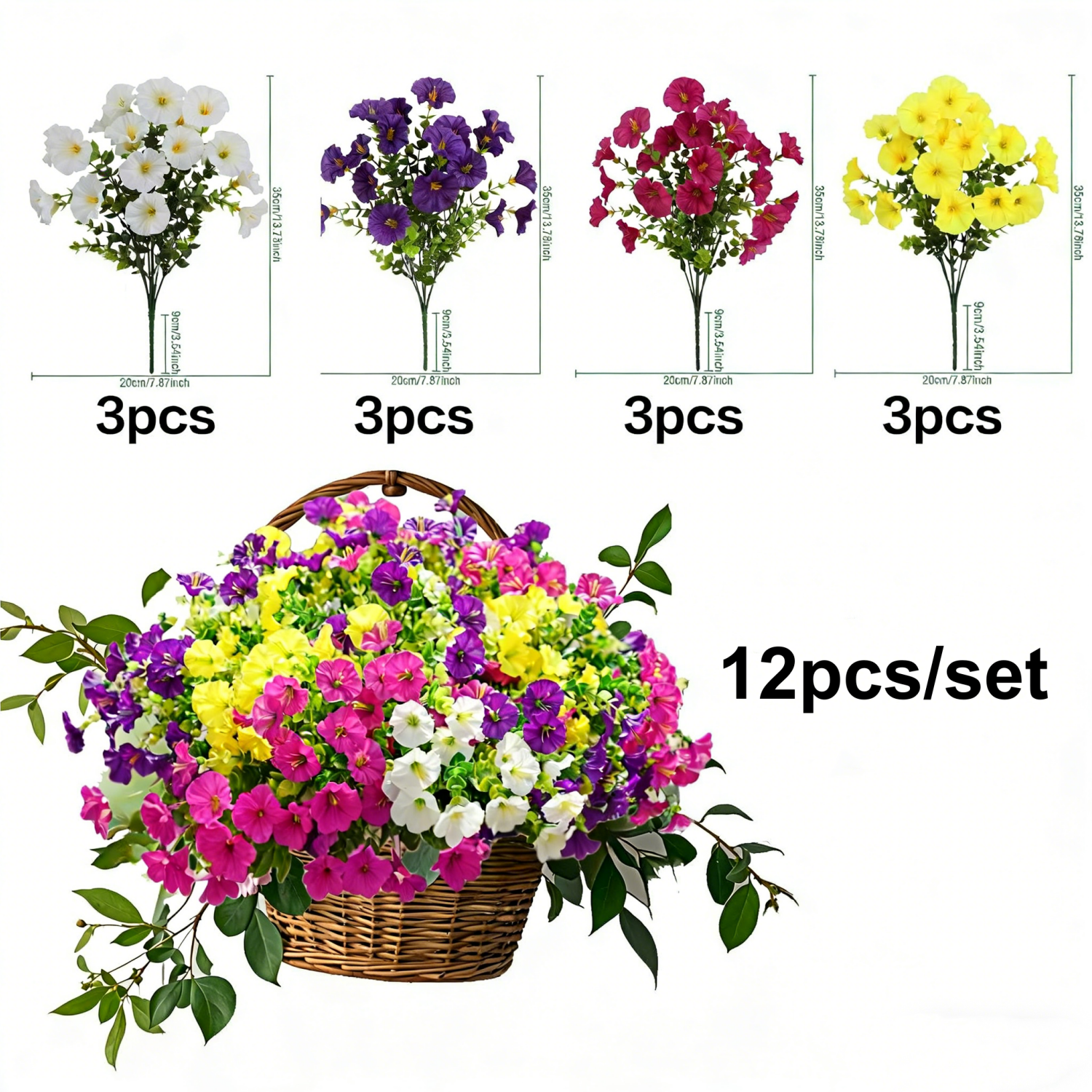 Artificial Flower Set – Realistic Outdoor & Home Decor