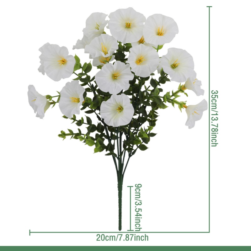 🌺Artificial Flowers for Outdoors, Fake Outdoor Petunias Waterproof UV Resistant (Zero Pollen Allergies)