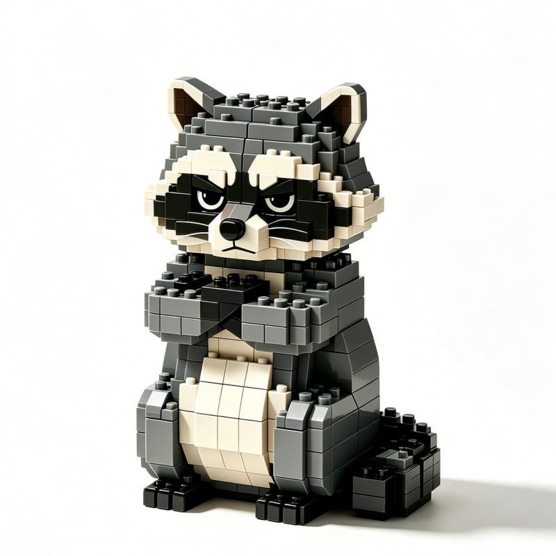 Bad Mood Companion - Raccoon Building Blocks