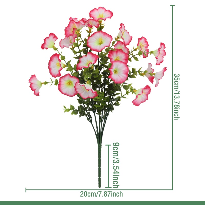 🌺Artificial Flowers for Outdoors, Fake Outdoor Petunias Waterproof UV Resistant (Zero Pollen Allergies)