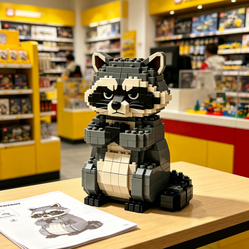 Bad Mood Companion - Raccoon Building Blocks