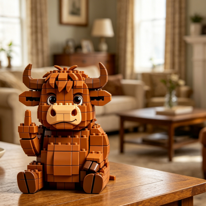 The Savage Highland Cow Building Block Set
