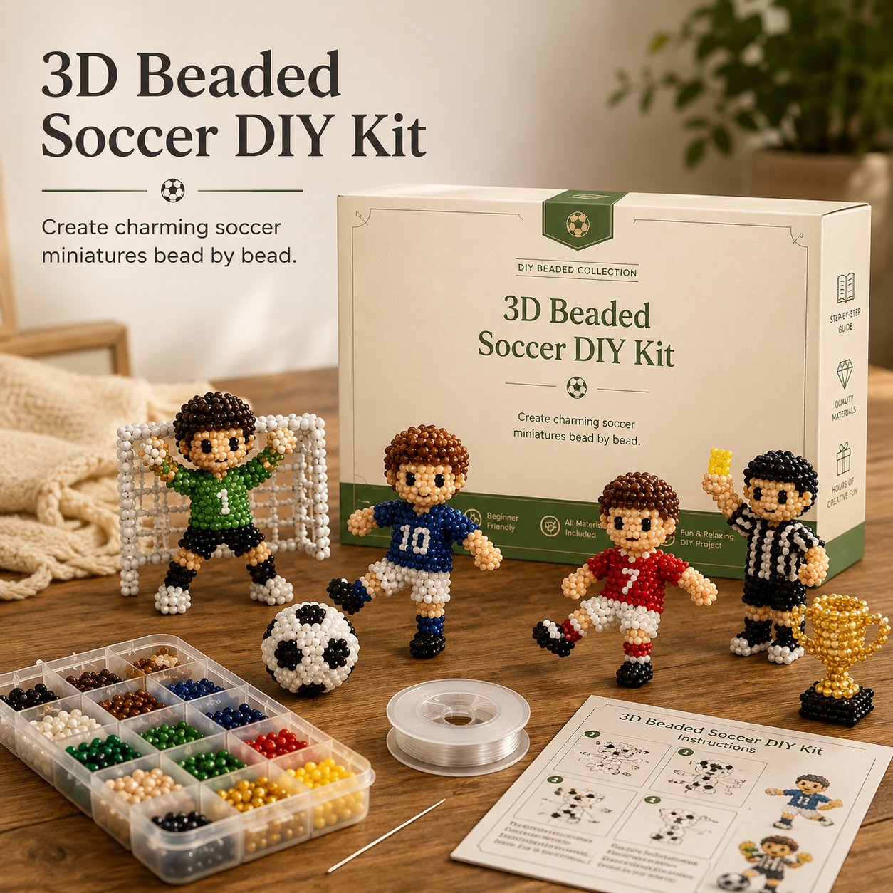 ⚽3D Beaded Soccer DIY Kit