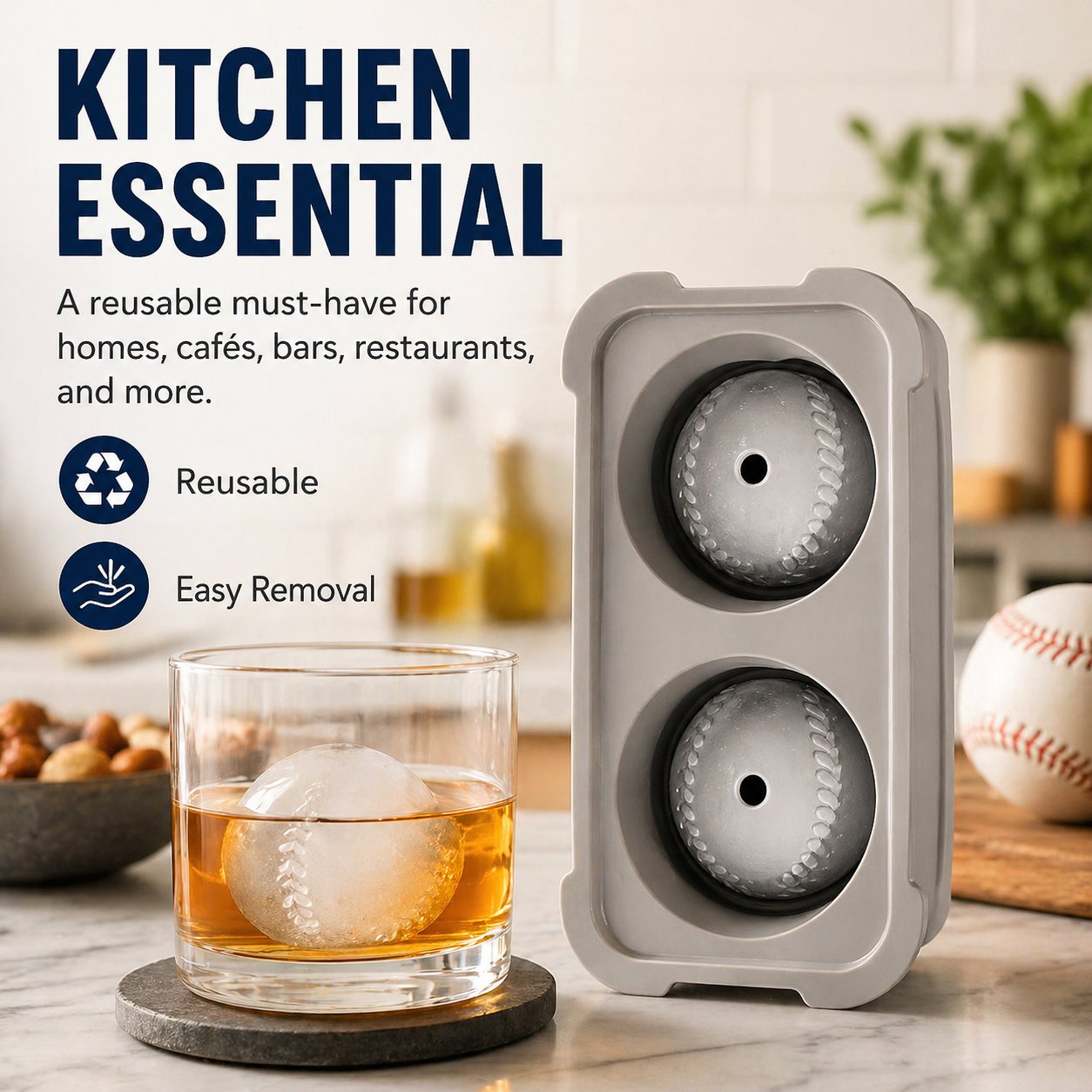 🔥LAST DAY 49% OFF - Baseball Ice Mold