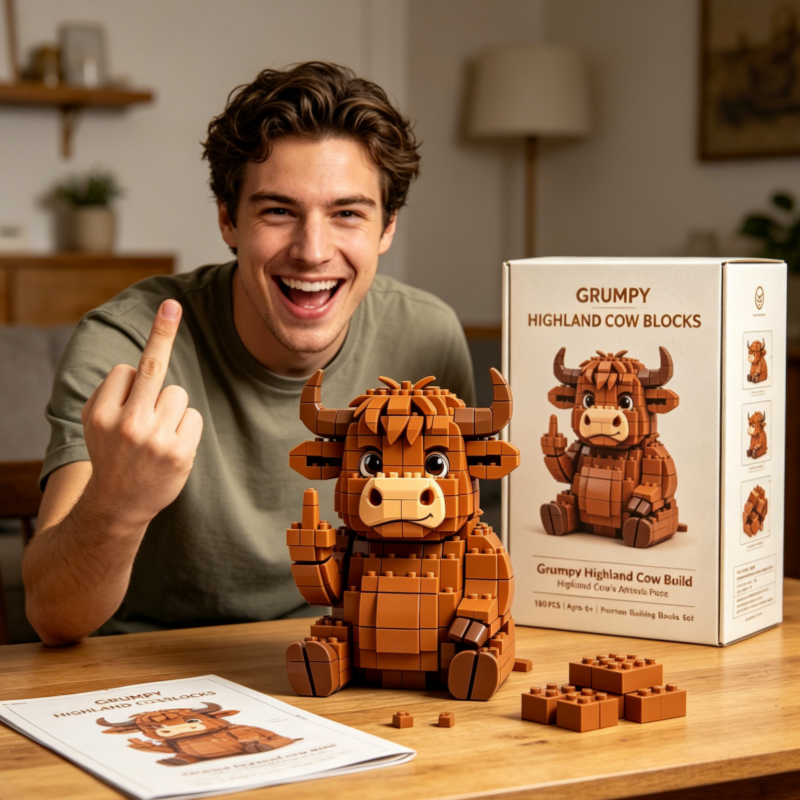 The Savage Highland Cow Building Block Set
