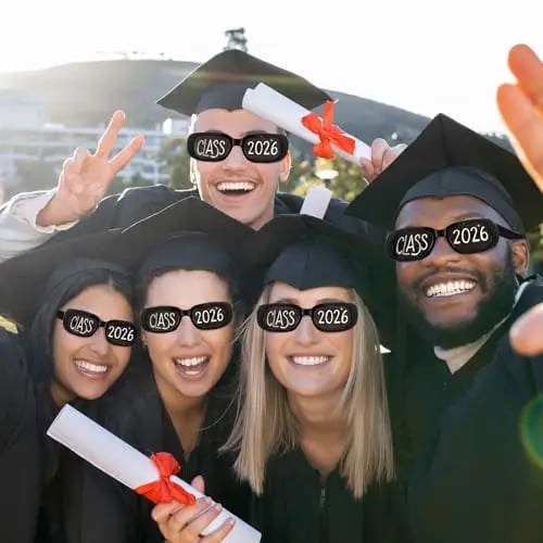 🔥Last Day 49% OFF- 🎓🕶️Class of 2026 Graduation Glasses Fun Grad Party Sunglasses for 2026 Graduation Party Favors