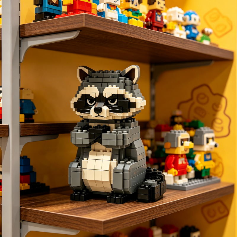 Bad Mood Companion - Raccoon Building Blocks