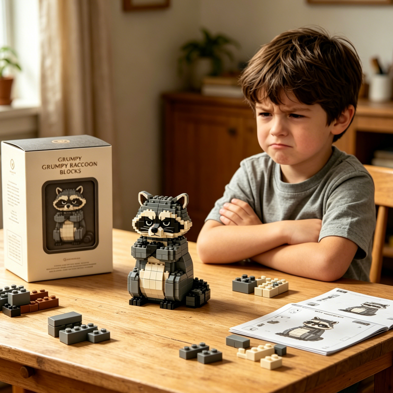 Bad Mood Companion - Raccoon Building Blocks