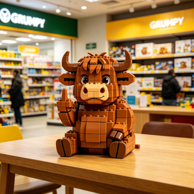The Savage Highland Cow Building Block Set