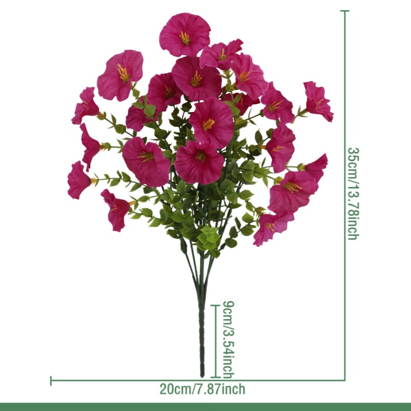 🌺Artificial Flowers for Outdoors, Fake Outdoor Petunias Waterproof UV Resistant (Zero Pollen Allergies)