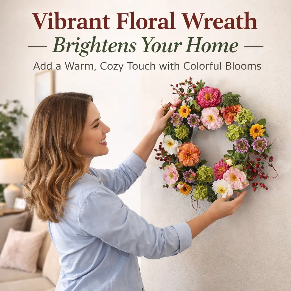 🌸 Mixed Peony Floral Wreath 🔥